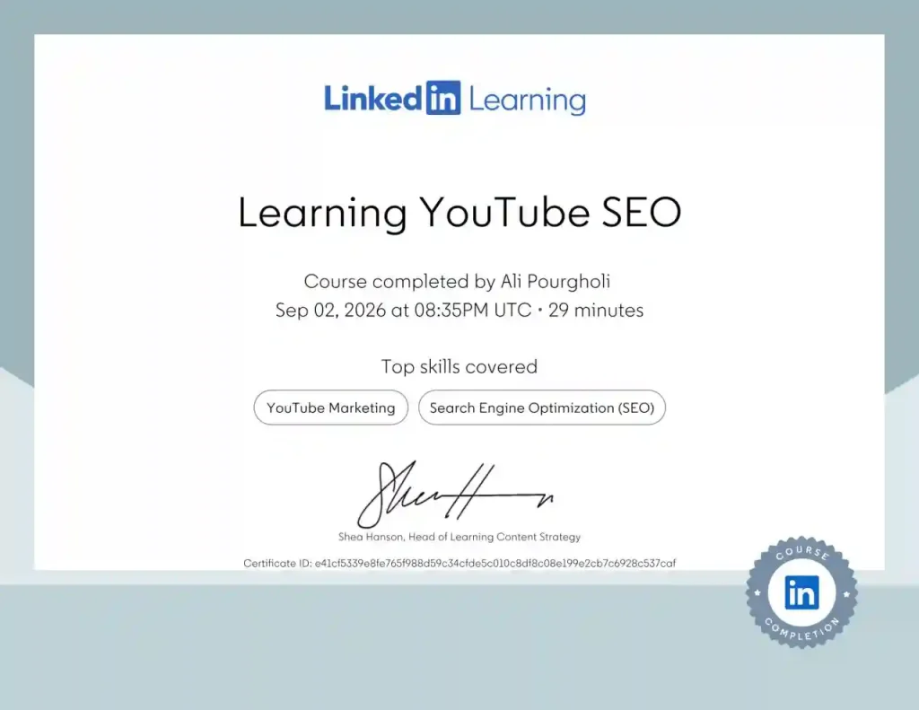Learning YouTube SEO